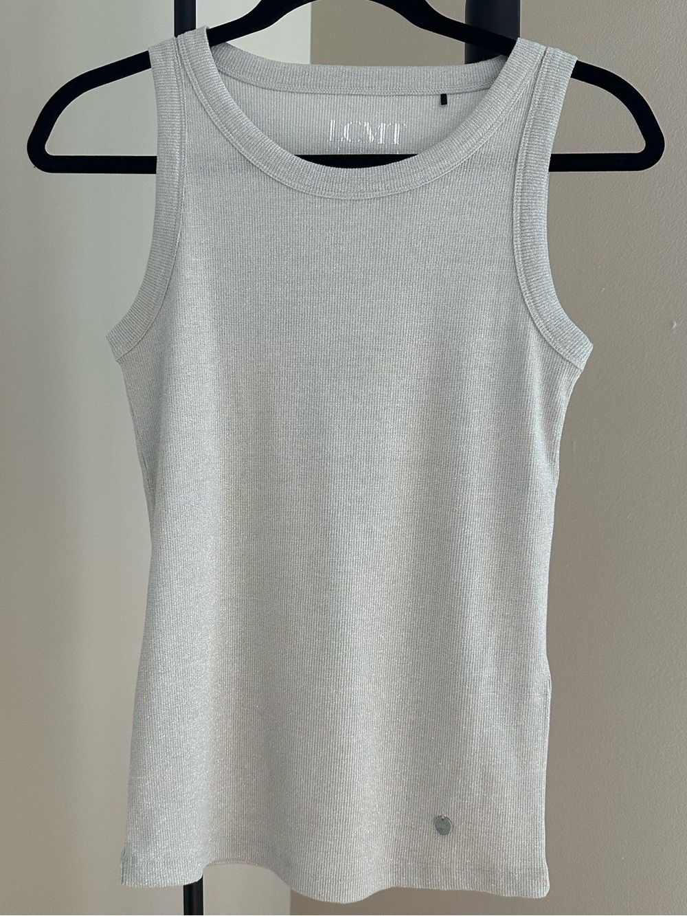 Light Gray Ribbed Tank Top -
